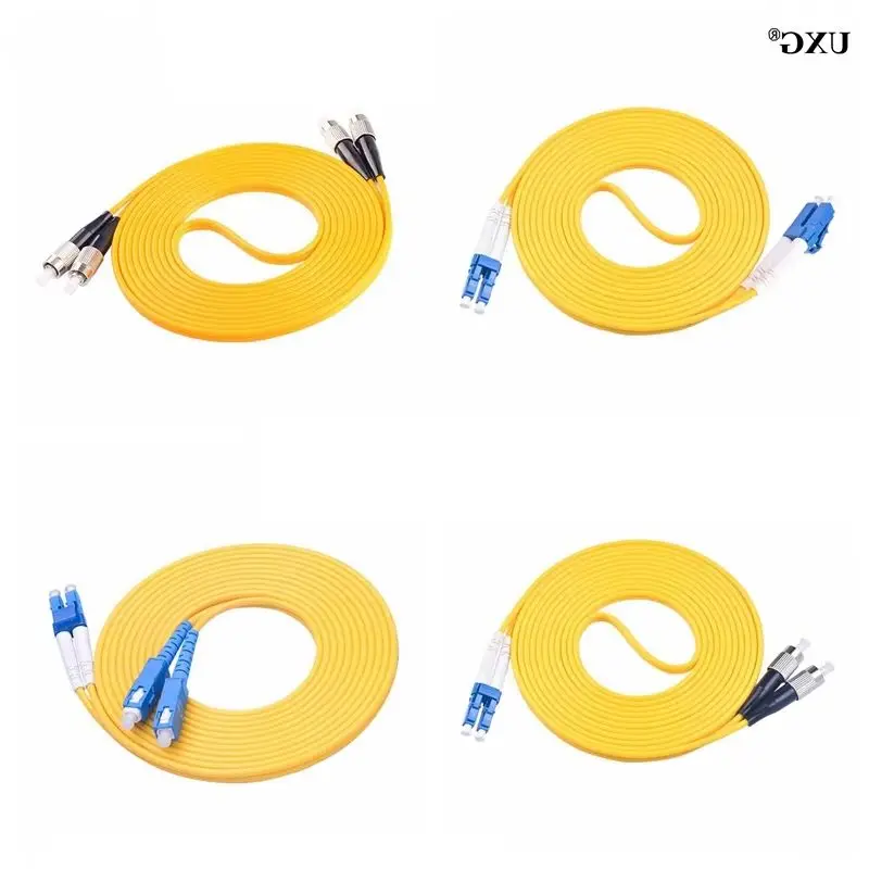 Double SC LC ST FC UPC To LC UPC Simplex 2.0mm 3.0mm PVC Single Mode Fiber Patch Cable Fiber Optic Patch Cord Cable 1m 2m 5m 50m