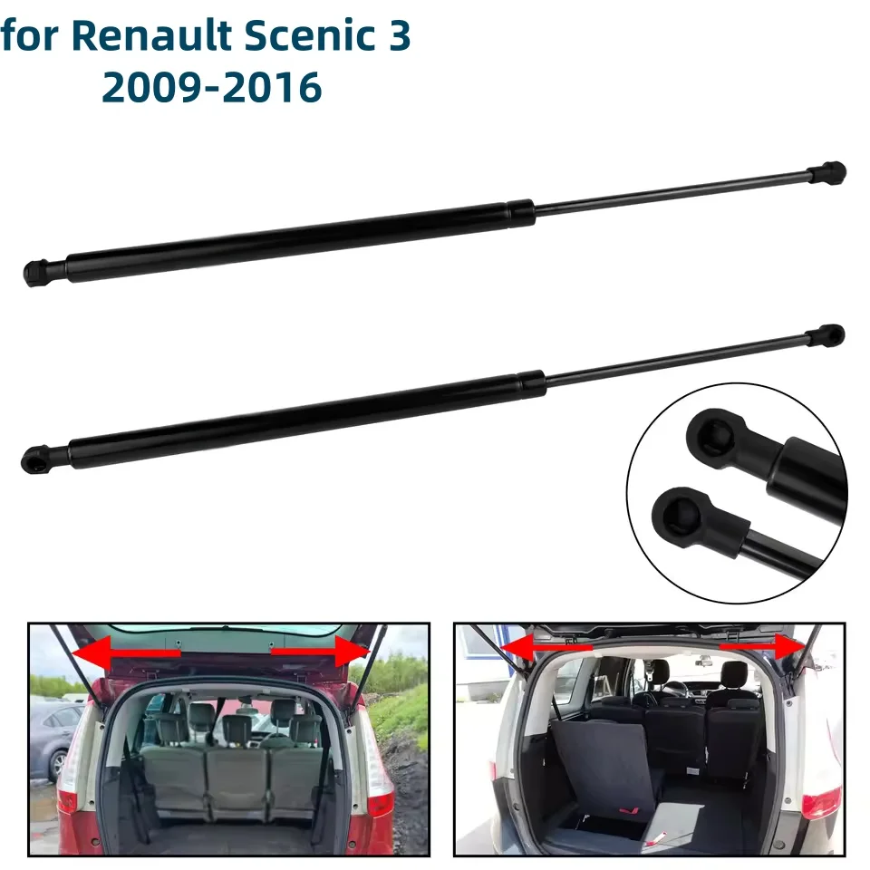 2x Tailgate Gas Struts For Renault Scenic MPV JZ0/1 08-16 Trunk Boot Support Lifter Spring 528mm For Grand Scenic III MK3