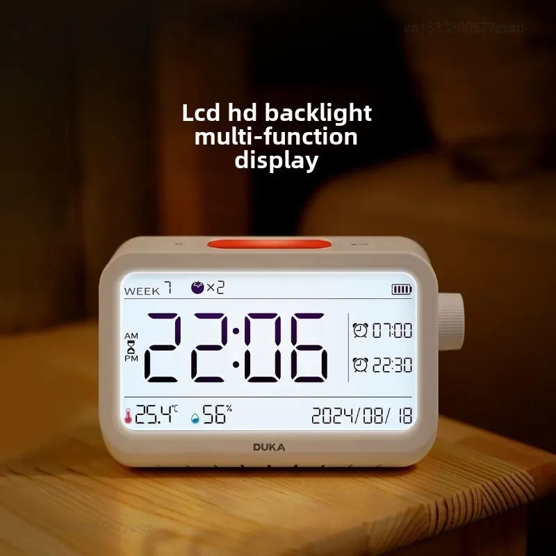 Xiaomi DUKA Electronic LCD Digital Alarm Clock Multi-functional Large Screen Time Temperature Humidity Display Table Wall Clock