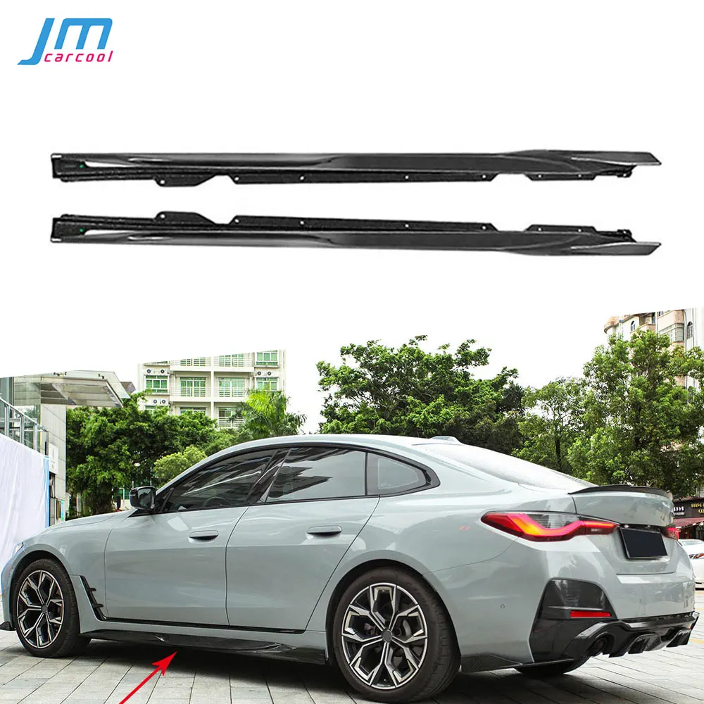

Prepreg Dry Carbon Fiber Side Skirt Body Kit Lip Splitters for BMW 4 Series G26 M Sport Sedan 2020+Side Skirts Car FRP