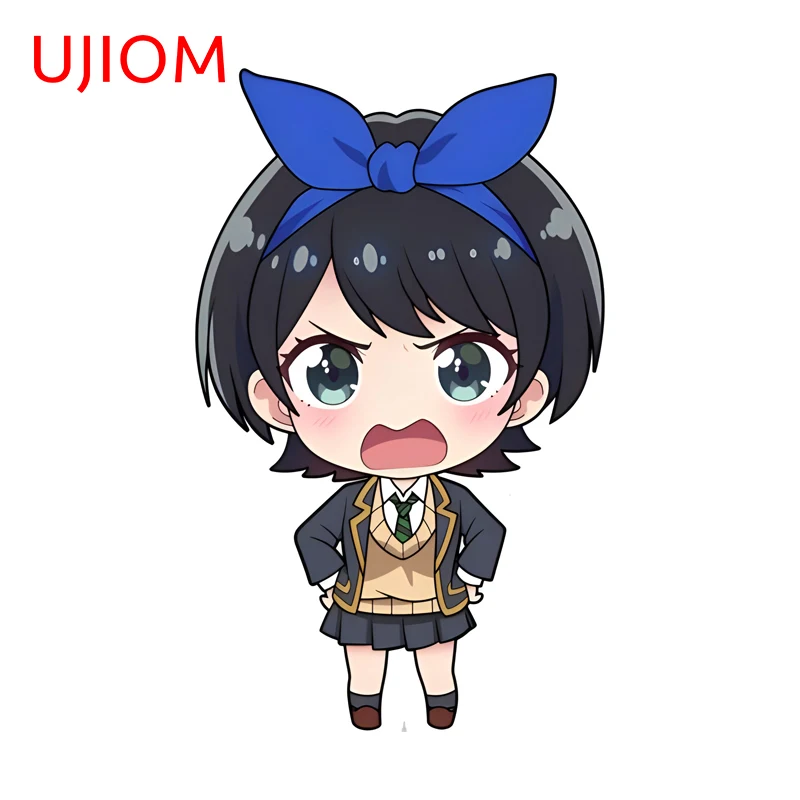 UJIOM Sarashina Ruka Chibi Wall Sticker Angry Face Amusing Creative Vinyl Decal Waterproof Bedroom Living Room Decoration Mural