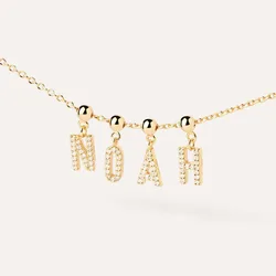 Birthday Gift DIY Personalised Fashion925 Sterling Silver Necklace Numbers Letters Pendant Charms