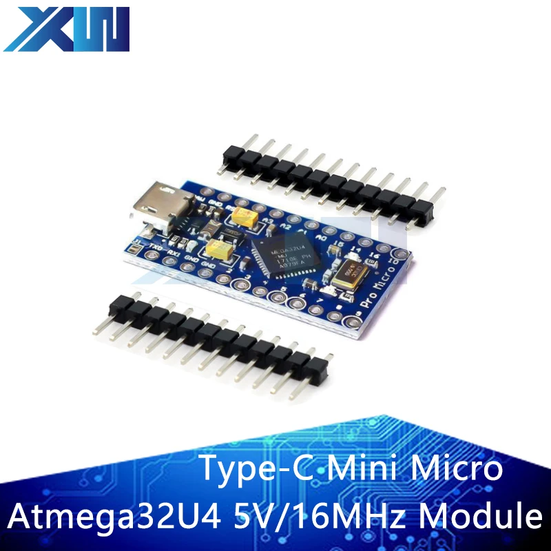 

Type-c MICRO USB ATMEGA32U4 Module 5V 16MHz Board For Arduino ATMEGA32U4-AU/MU Controller Pro-Micro Replace Pro Mini