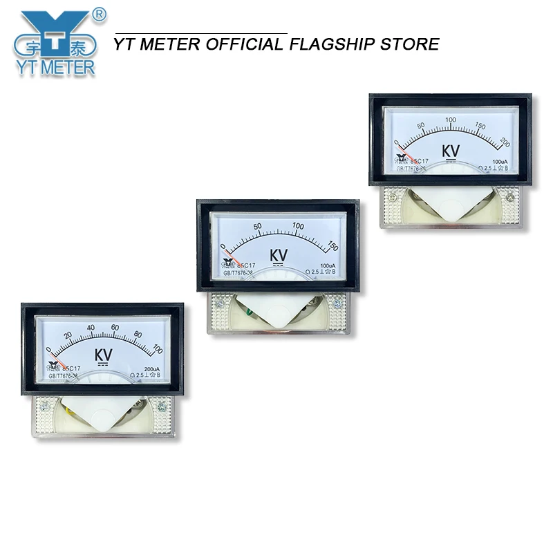 85C17 DC high-voltage voltmeter 5kv 10KV 20KV 30KV 50KV 100KV pointer voltmeter High voltage meter shall be used with transforme