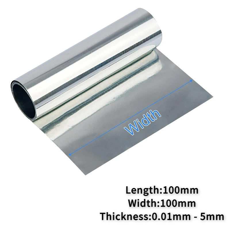 1Pcs High Purity Zinc Foil Zinc Plate Zn99.999% for Scientific Research and Experiment Size=100x100mm Thickness=0.01mm - 5mm