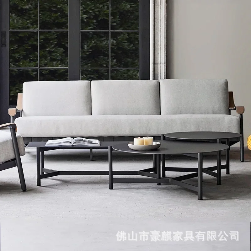 Outdoor Rattan Sofa Courtyard Leisure Outdoor Furniture Garden Rattan Sofa Balcony Open-air Rattan Chair Model Room Sofa