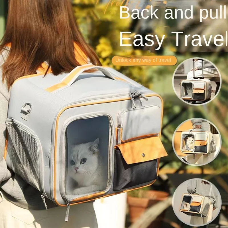 Pets Go Out with Portable Trolley Cases Suitcases Small Dogs Cats Can Use Bags High Appearance Cat Suitcase Travel Space Capsule