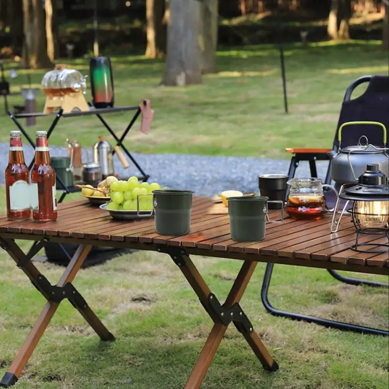 

Camping Mug Folding Handle Camp Kitchen Mug Equipment 300ML Camp Kitchen Equipment Camping Cup Camping Mug Multi-functional For