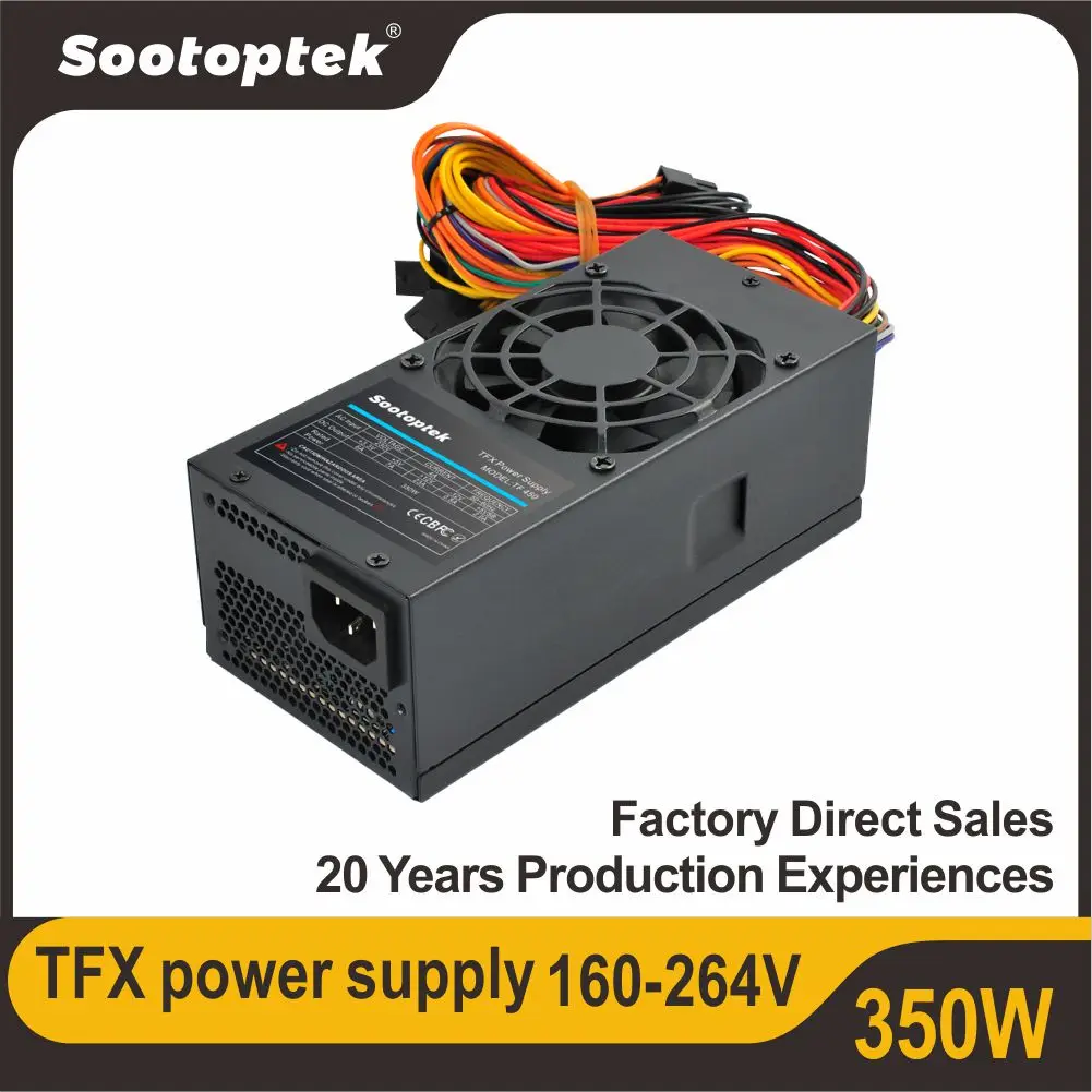 

Factory Price TFX Power Supply 350w Active PFC PSU wide voltage 160-264V PC case