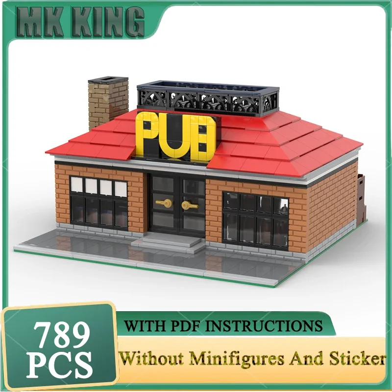 

Moc Building Blocks Modular Restaurant Model Technology Modular City Street View Model Gifts Construstion DIY Assembly Toys