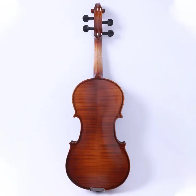 4/4 Ebony Fitted High-grade Full Size Flamed Solid Maple Wood Violin for Sale with Tuner Hard Case