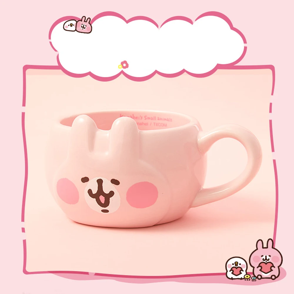 Taza de cerámica de dibujos animados de Anime para el hogar, taza de agua para estudiantes, regalo de cumpleaños para niñas, MINISO kanahi, serie Usagi, 320ML