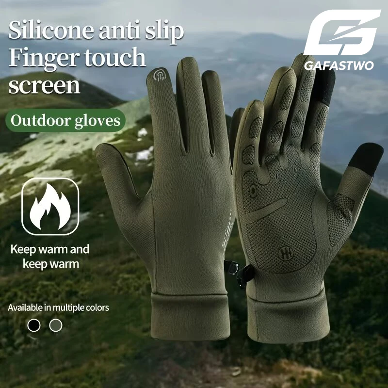 Touch Screen Gloves for Autumn Winter Running Cycling Hiking Warm Outdoor Gloves Conductive Finger Tips for Phone Use