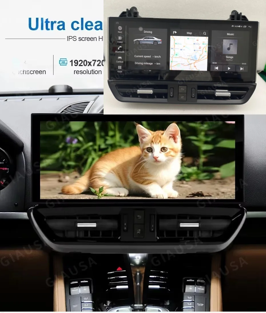 

12.3-дюймовый экран для Porsche Cayenne 2011-2017, CarPlay, Android Auto, мультимедийный видеоплеер, GPS-навигация, радио, стереосистема