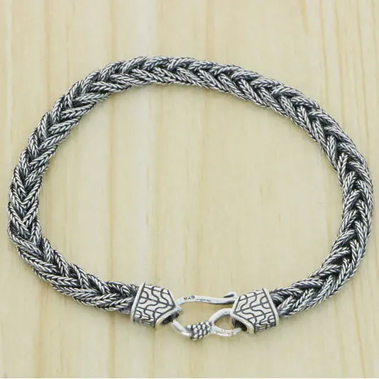 

925 sterling silver hand woven bracelet lovers high sense small hand jewelry simple Fried Dough Twists hand rope student silver