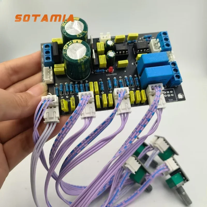 

SOTAMIA OPA2604 NE5532 OP AMP Preamp Tone Preamp Audio Board Pre Amplifier DIY Sound Speaker Amplificador Power Home Amplifier