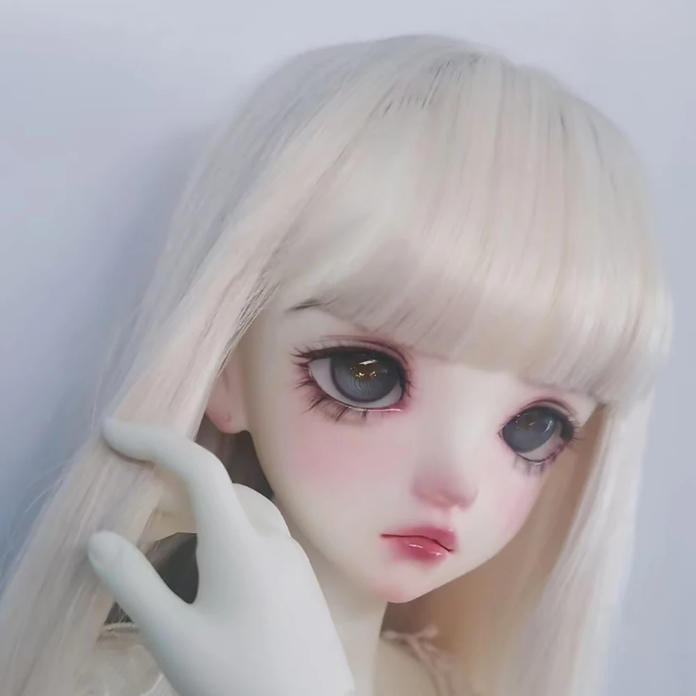 New 1/2 BJD Doll Head No Makeup DIY Resin Lovely Girl Doll Head Doll Accessories For 1/2 BJD Toys Without Makeup