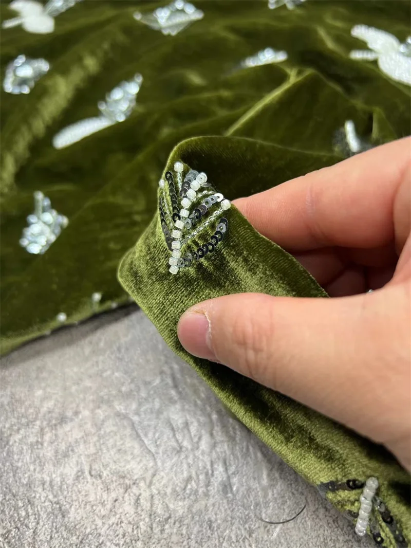 High Quality Real Silk Velvet Fabric Autumn and Winter Vest Coat Cheongsam Fabric