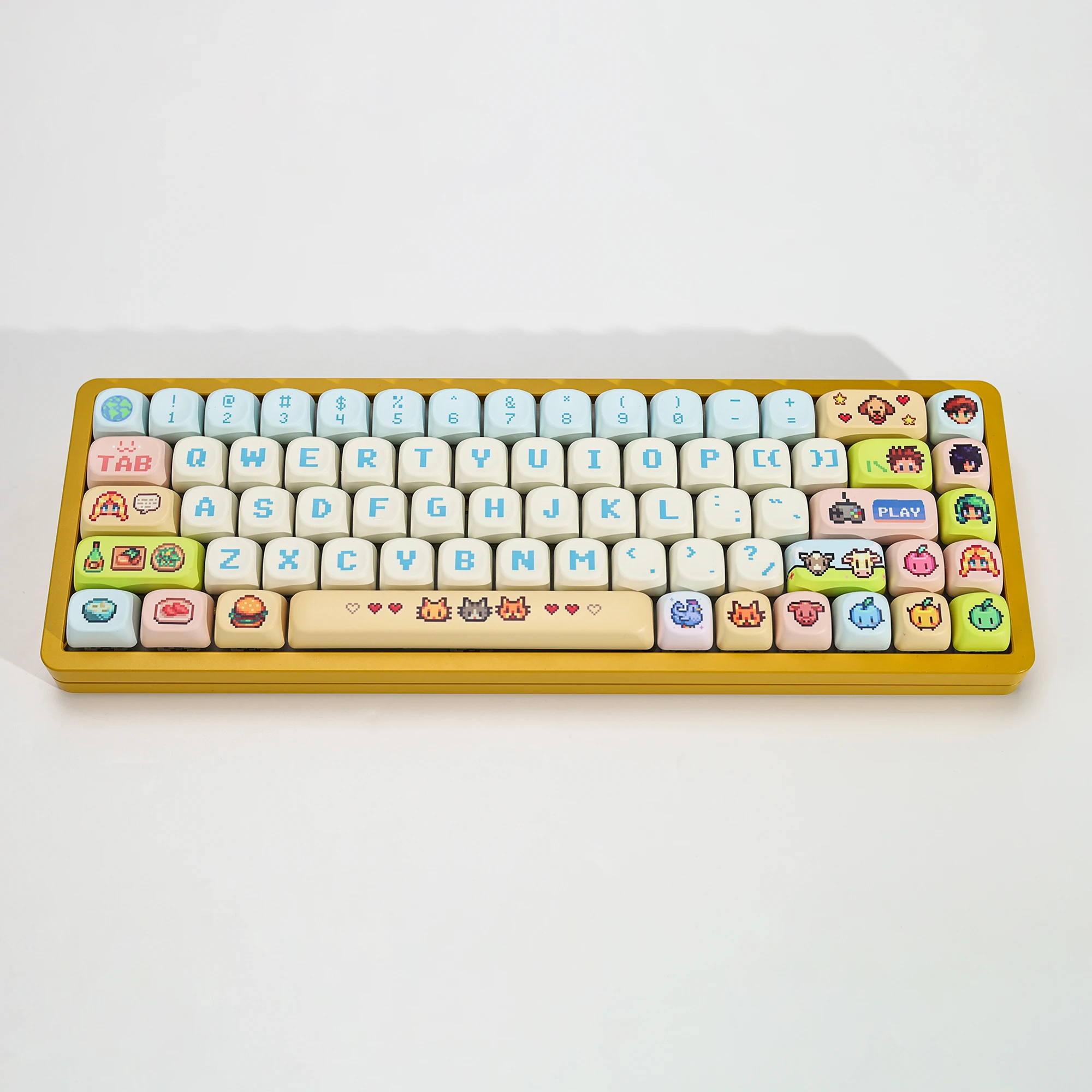 KBDiy 133 Keys/Set KOA Profile Cute Stardew Valley Keycaps Cartoon PBT Keycap For Mechanical Keyboard MX Switches DIY Custom