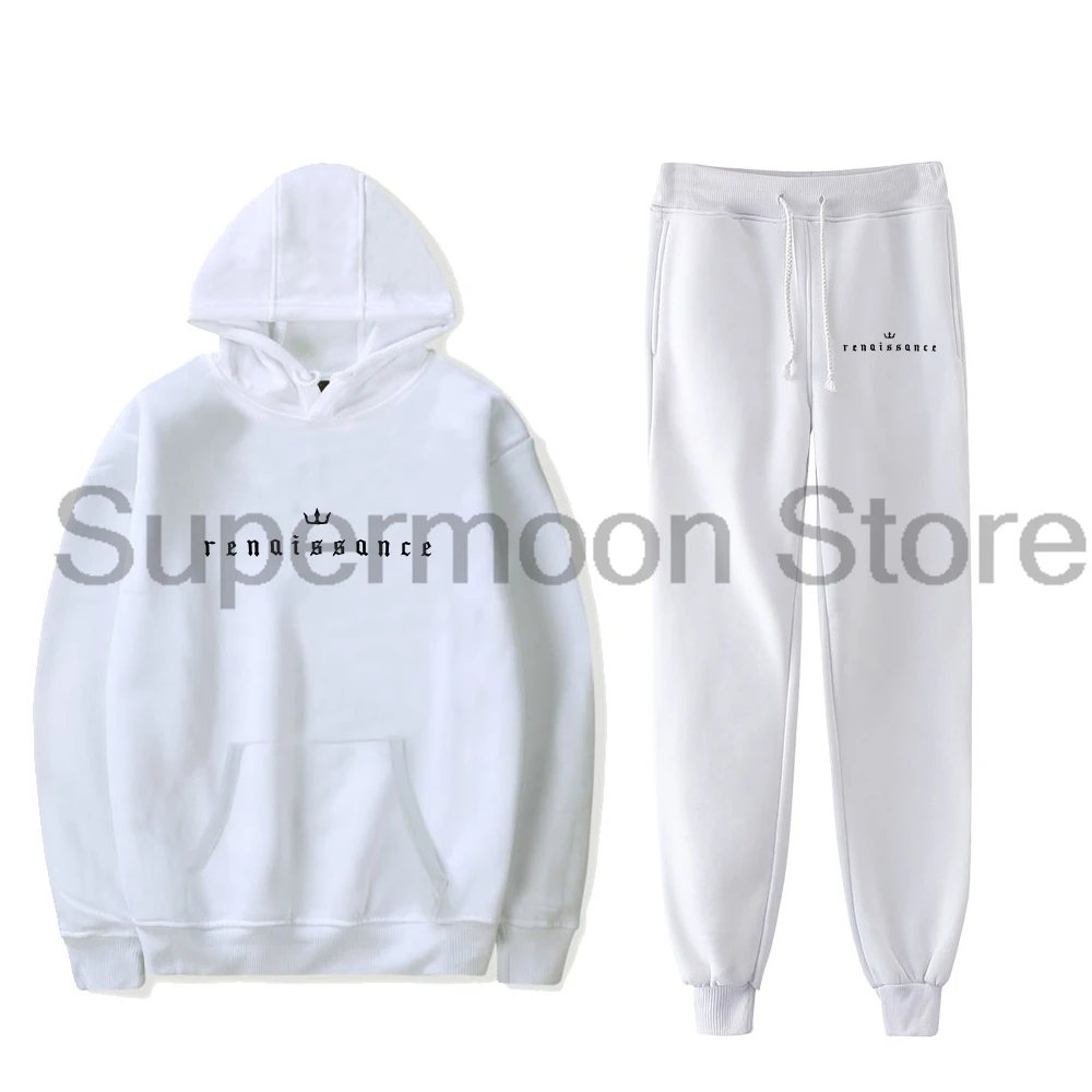 Apashe Renaissance Merch Hoodies Jogger Pants Unisex Two Piece Set Sweatshirts+Sweatpants Women Men's Set