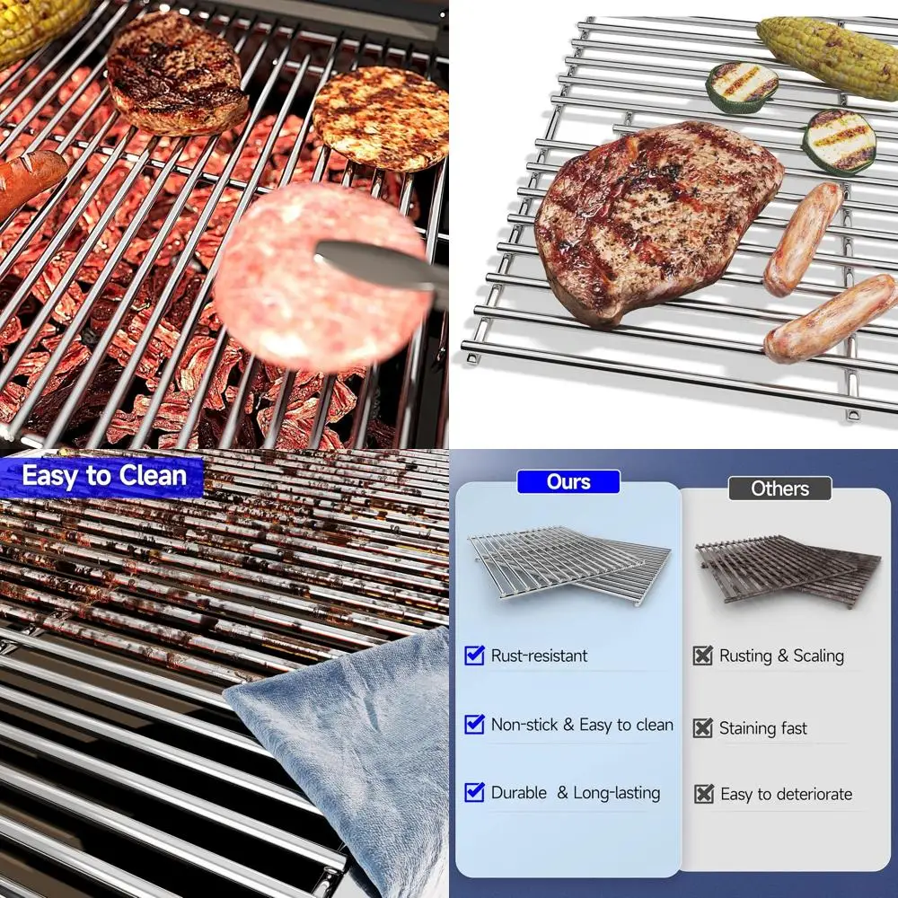 

Replacement Cooking Grates for 15/17/19 Inch Gas Grills, Compatible with Genesis II 300 and LX 300 Series, Genesis II E&S 310-34