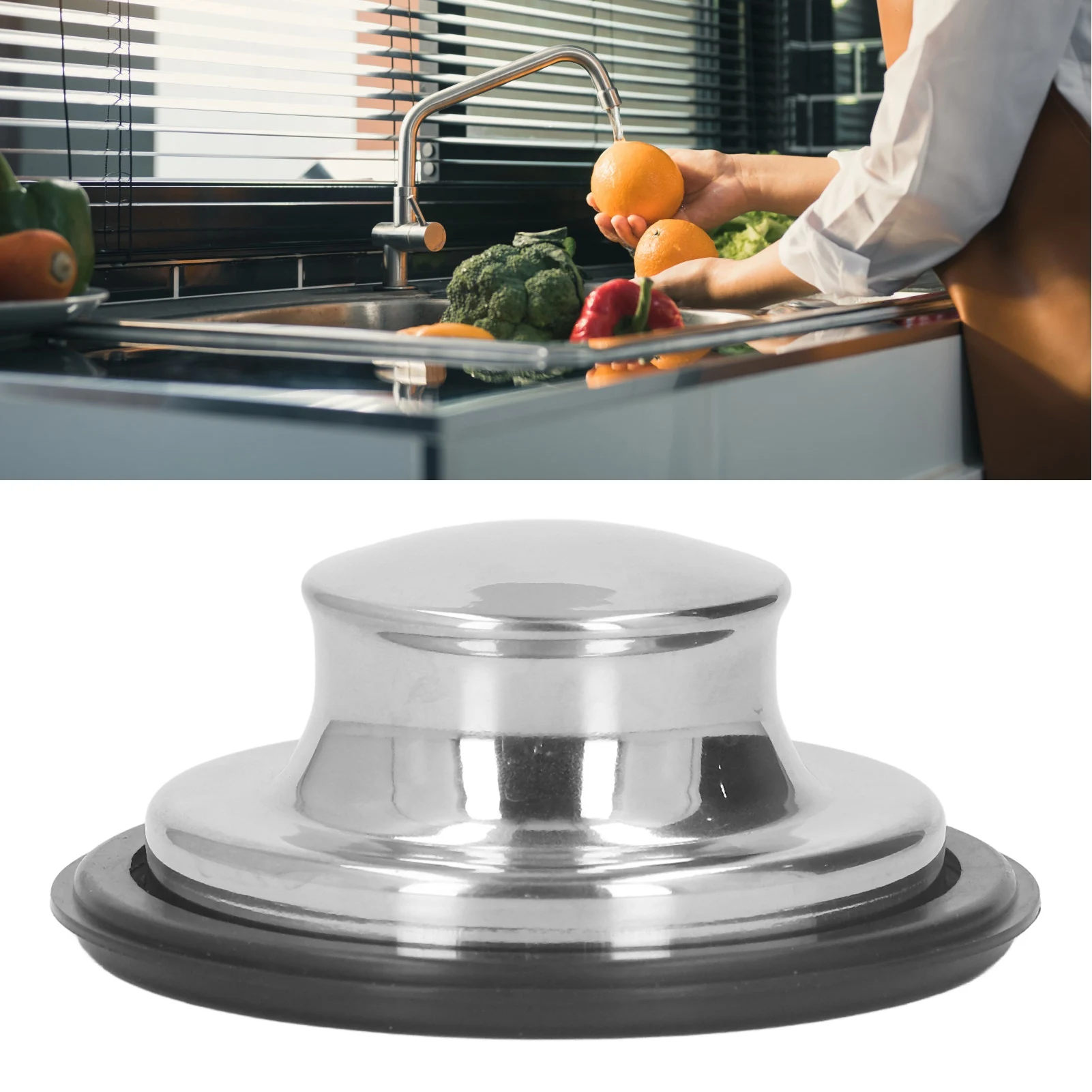 Garbage Disposal Plug Kitchen Sink Plug Cover 86mm OD  Easy Cleaning Rubber Sealing  Anti Seepage for Replacement