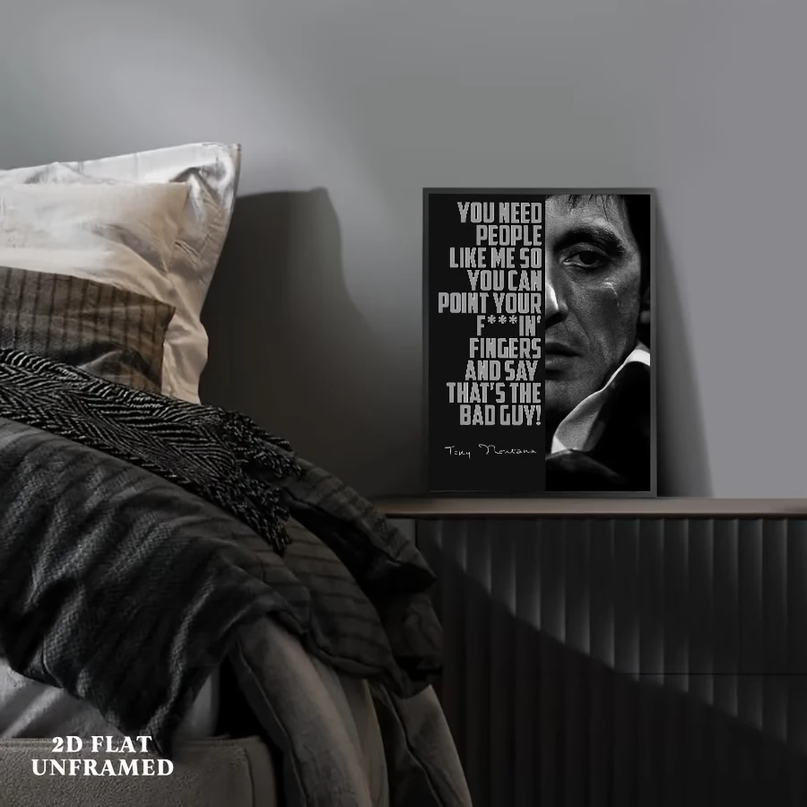 Modern,Retro Tony Montana Quote Wall Art Print Canvas Painting Poster Picture For Living Room,Bedroom Home Decor image 2