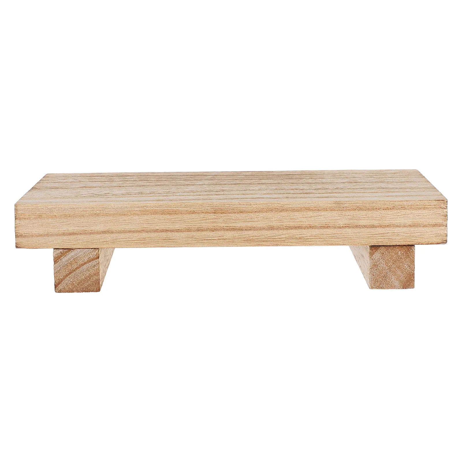 Rustic Wooden Pedestal Stand Small Bathroom Counter Tray Farmhouse Soap Dish Holder Dispenser Organizer Sink Vanity Decor Riser