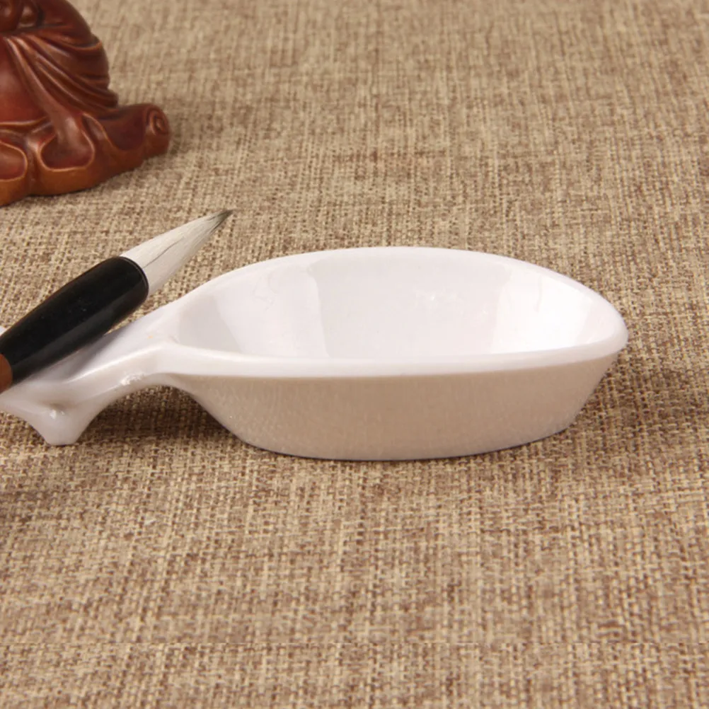 30Pcs Calligraphy Ink Dish Plastic Ink Bowl Brush Washing Water Dish Multi-Purpose Writing Brush Holder Compact Light Design