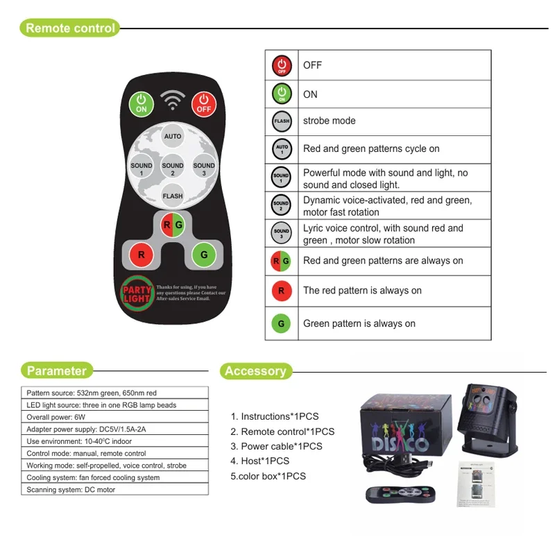 Mini 60 أنماط العارض حفلة Dj أضواء ديسكو سيارة تأثير الرقص عن بعد ديسكو بار LED حفلة عيد الميلاد عيد الميلاد المرحلة مصباح تظهر YR10 #6