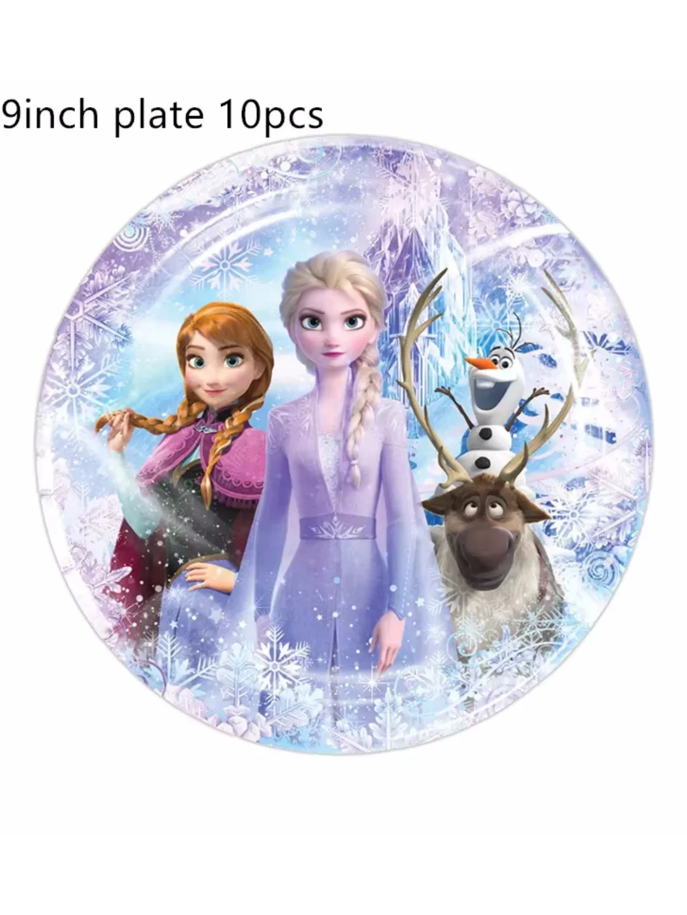 1/10/20pcs New Disney Elsa Anna Frozen Party Supplies Paper Cups Paper Plate Tablecloths Snow Queen Birthday Party Decoration