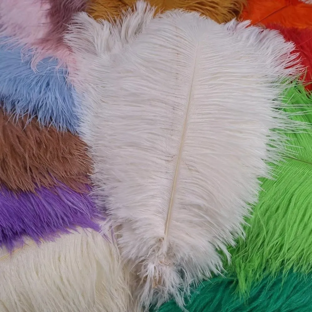10Pcs 15-20cm Ostrich Feathers Stage Props Table Accessories Ostrich Plumes Carnival Plumas Decor DIY Artificial Ostrich Feather