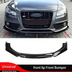 For Audi A4 S4 A6 S6 Wagon Awant B6 B7 B8 Universal Front Lip Bumper Universal Spoiler Splitter Diffuser Bodykit Accessories