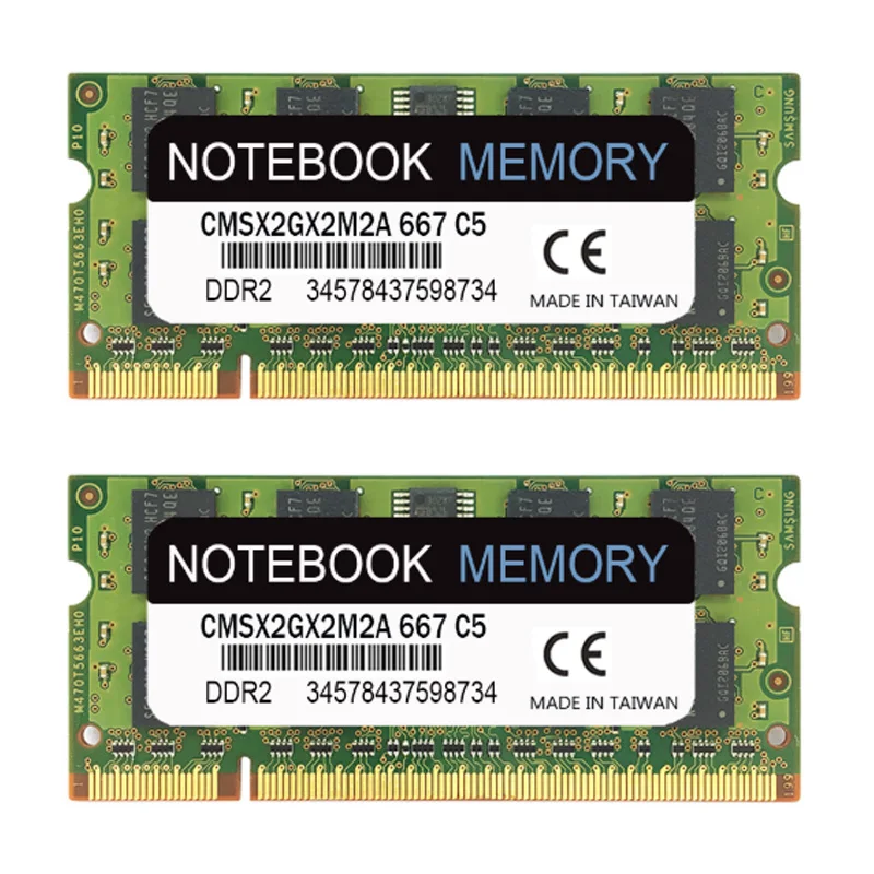 

Память 4GB Kit (2X 2GB модули) PC2-5300 667Mhz DDR2 2GB 240PIN память, небуферизованные модули памяти ноутбука