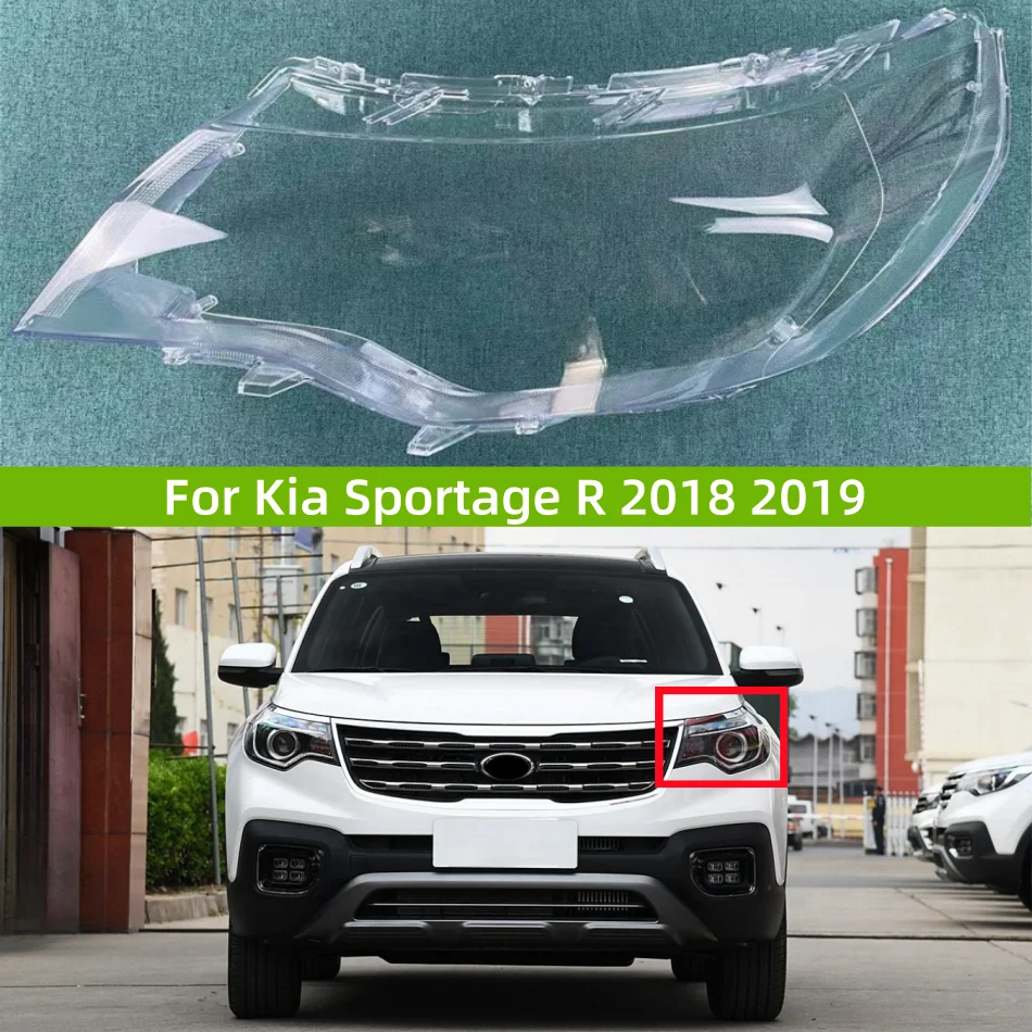 

Для Kia Sportage R 2018 2019, автомобильные аксессуары, прозрачный материал ПК, фары, стеклянный корпус