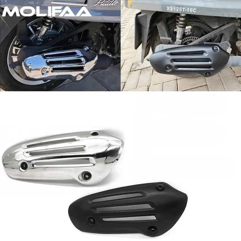 

Для SYM Fiddle 5 Fiddle 150 мотоцикла из нержавеющей стали, защитная крышка выхлопной трубы, аксессуары для теплозащитного экрана выхлопной трубы