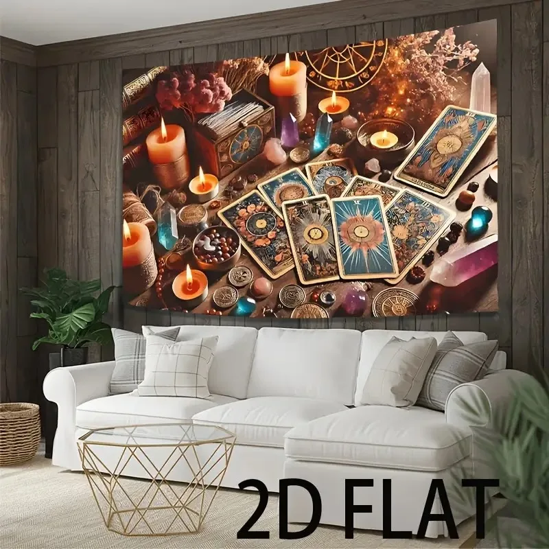 VIKAMA Divination Wind Tapestry - Tarot Card Room Wall Hanging Decoration - Divination Room Home Decor Tapestry