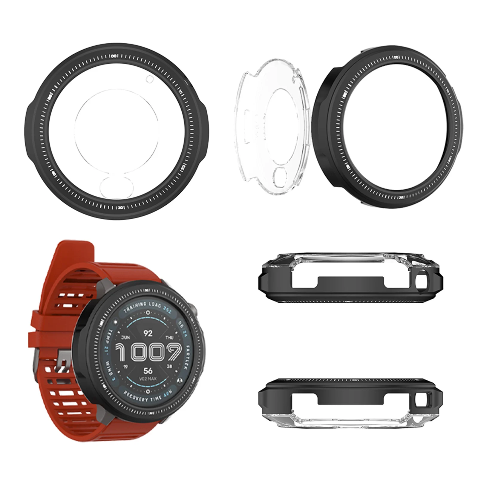 

Metal Frame Case Hollow Drop-Resistant Protective Bumper Shell Accessories Compatible for Amazfit Balance 2 Smart Watch 47mm