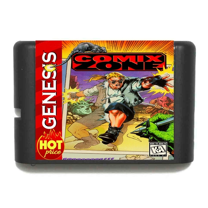 New Arrival Comix Zone 16bit MD Game Card For Sega Mega Drive For Genesis