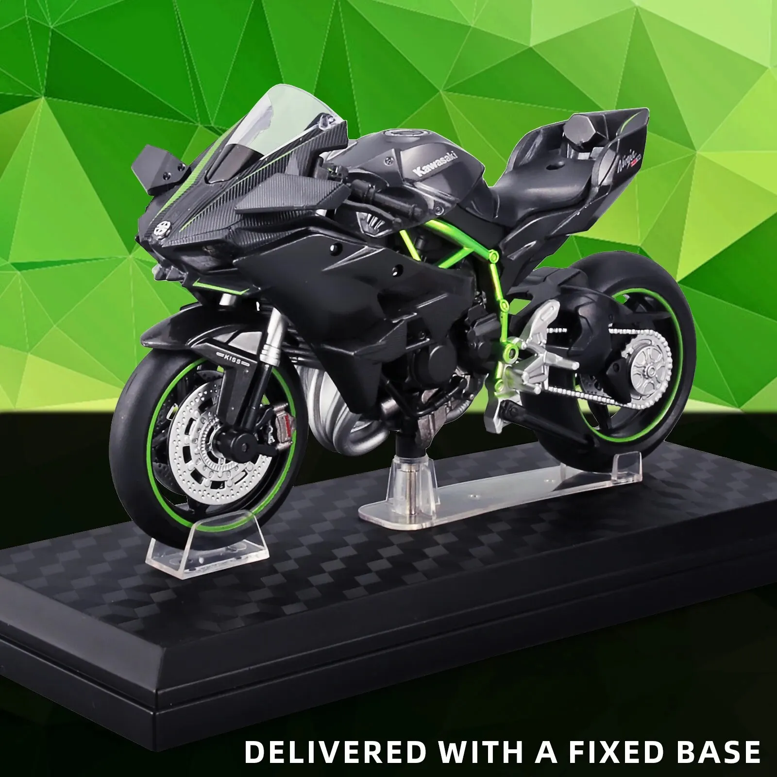 โมเดลรถมอเตอร์ไซค์1:12โมเดลสำหรับรถมอเตอร์ไซค์ KAWASAKI Ninja H2R โมเดลมอเตอร์ไซค์ของเล่นเด็กหรือของสะสมแฟนหนุ่ม