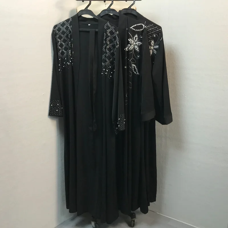 One Piece Ramadan Eid Mubarak Open Abaya Kimono Dubai Turkey Islam Kaftan Muslim Dress Clothes Abayas For Women Robe Caftan