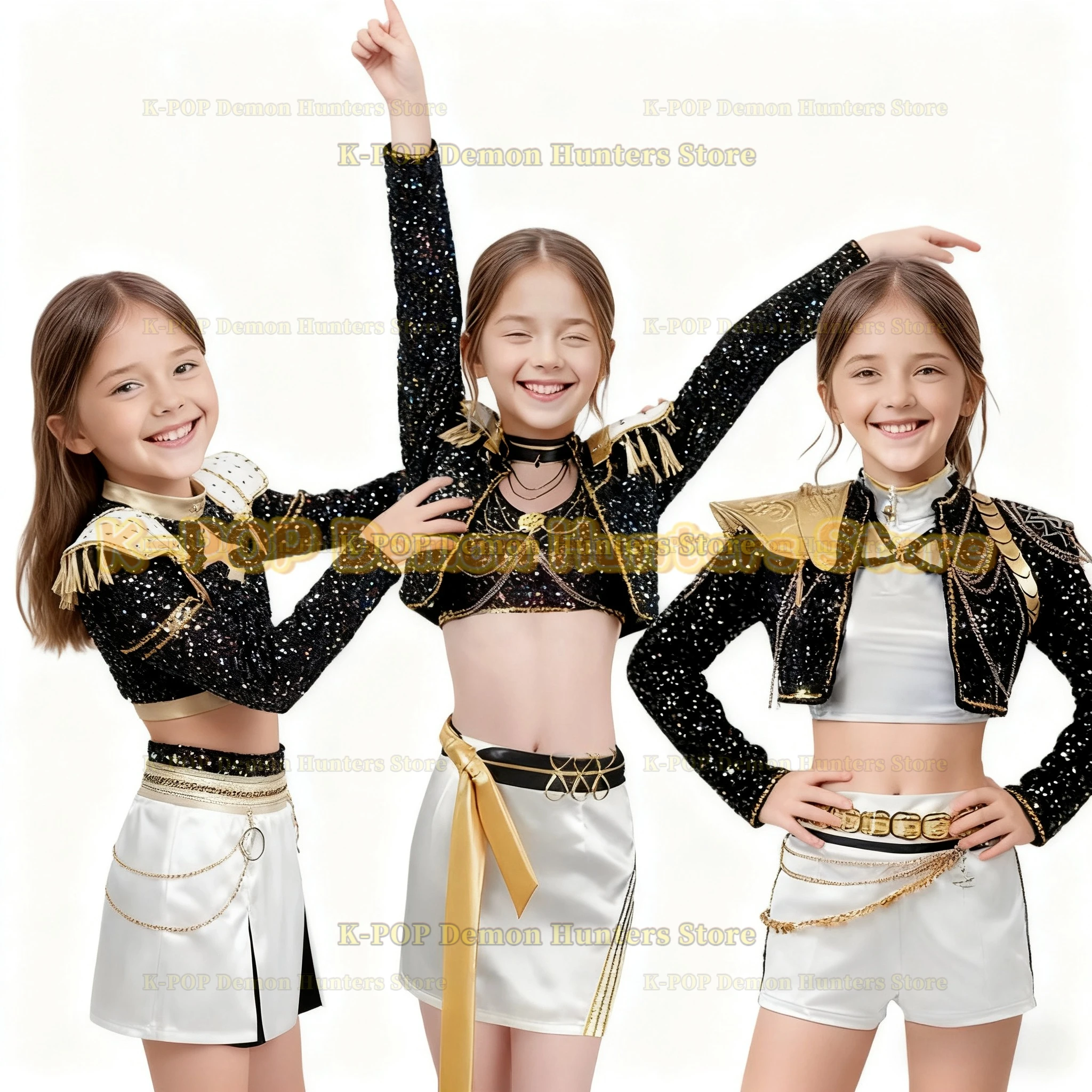 Novo anime kpop rumi cosplay traje peruca mulher preto branco uniforme natal festa de halloween roupas