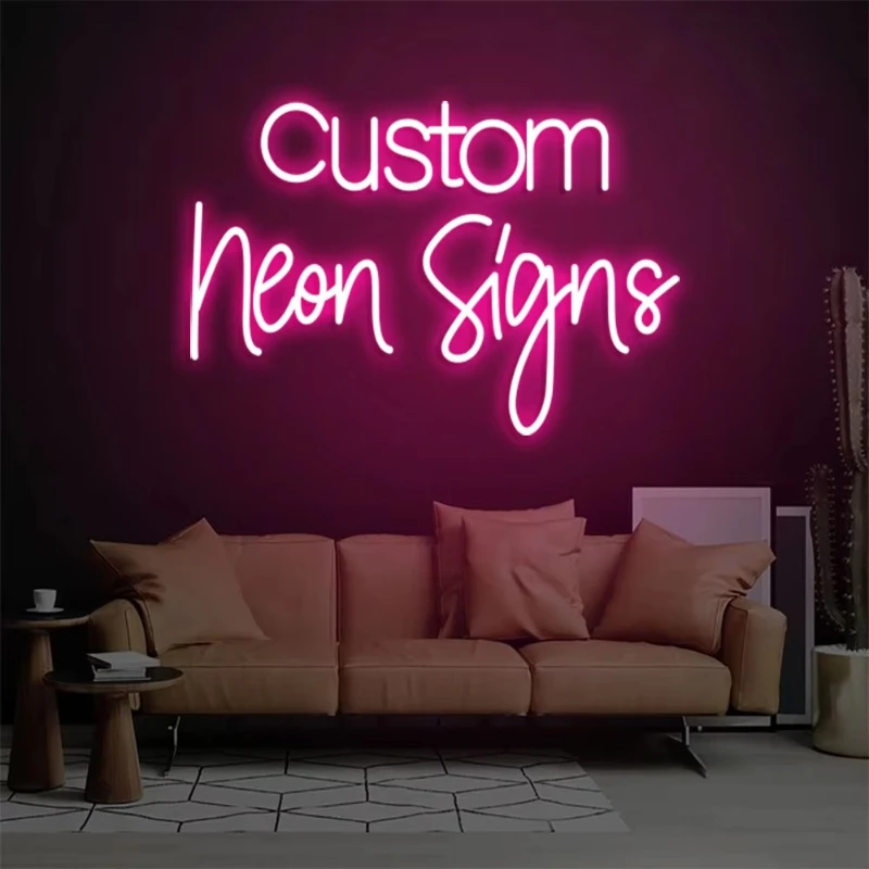 Custom Light Emitting Diode Neon Sign Acrylic Advertising Decoration with Remote Control IP67 Waterproof Party