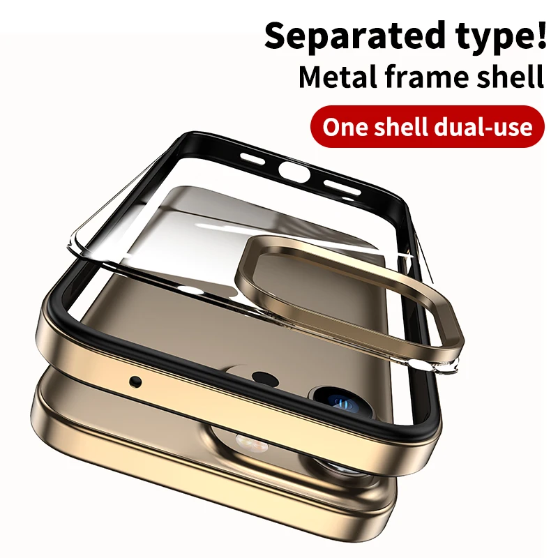 Wüsten Titan Metall Bumper Fall Abdeckung Für iPhone 16 Pro Max 14 13 12 16Pro 15Pro 14Pro 13Pro 12Pro Luxus Telefon Zubehör