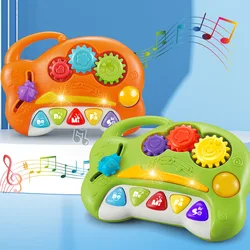 Rompecabezas de educación temprana para niños, juguetes de Piano de música para bebés de 1 a 3 años, eléctrico con luces musicales, Piano Electrónico, regalos de juguete