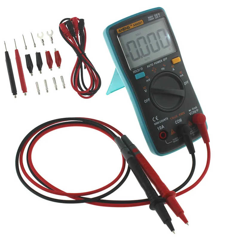 

AN8000 AN8001 AN8002 AN8004 Portable LCD Digital Multimeter 6000 Counts Backlight AC/DC Ammeter Voltmeter Ohm Meter