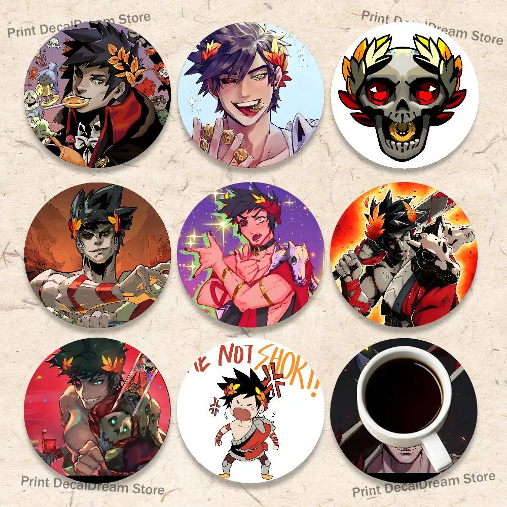 

Zagreus H-Hades Round Coaster Non-slip table mat Insulated Coasters Kitchen Dining Room Tabletop Decor