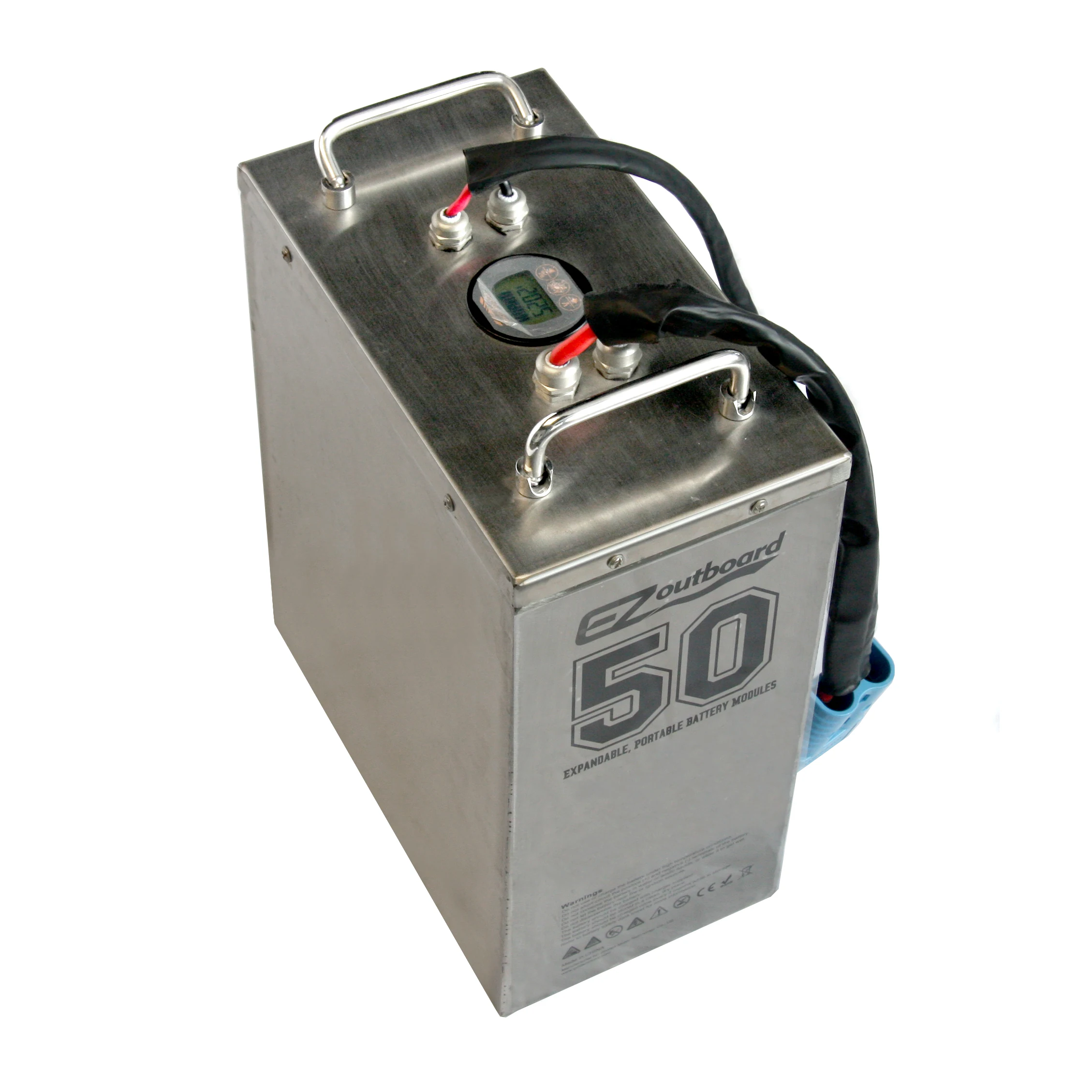 48V 50AH EB-4850 Expandable LiFePO4 Rechargeable Batteries Stainless Steel Casing Intelligent BMS 150A Max Discharge For