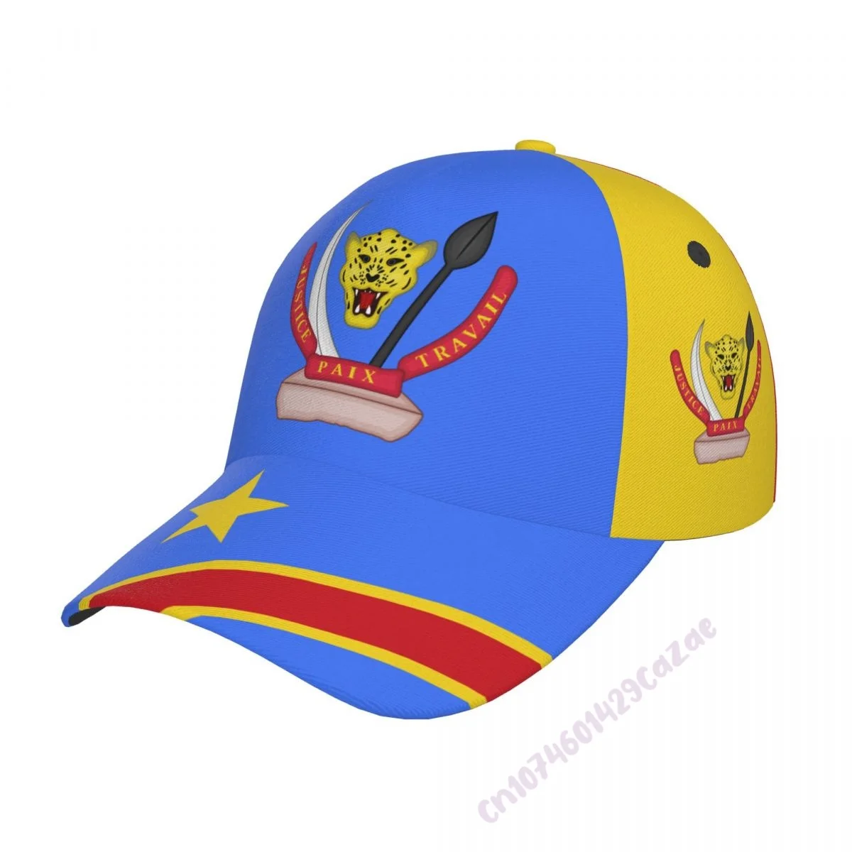 Democratic Republic Of Congo DRC Country Flag 3D Print Summer Sun Baseball Cap Breathable Adjustable Men Women Outdoor Hat