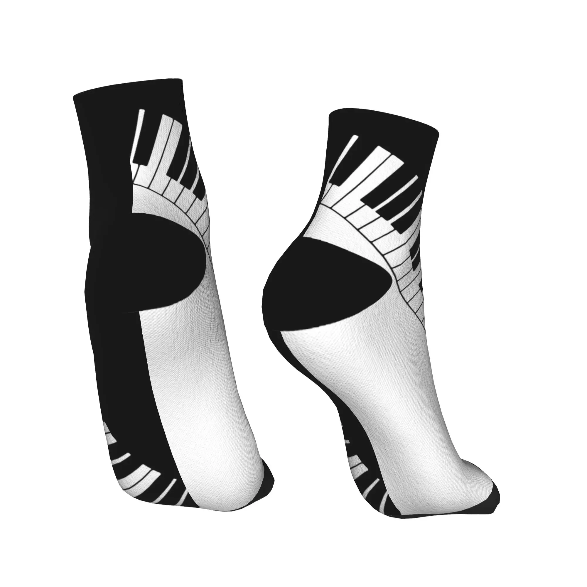 البيانو لوحة المفاتيح النوتات الموسيقية الكاحل الجوارب Harajuku عالية الجودة الجوارب غير رسمية الربيع سكيت تصميم مكافحة العرق جورب للرجال